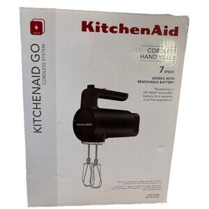 KitchenAid GO KHMR762BM Cordless Hand Mixer 7-Speed 12V Matte Black